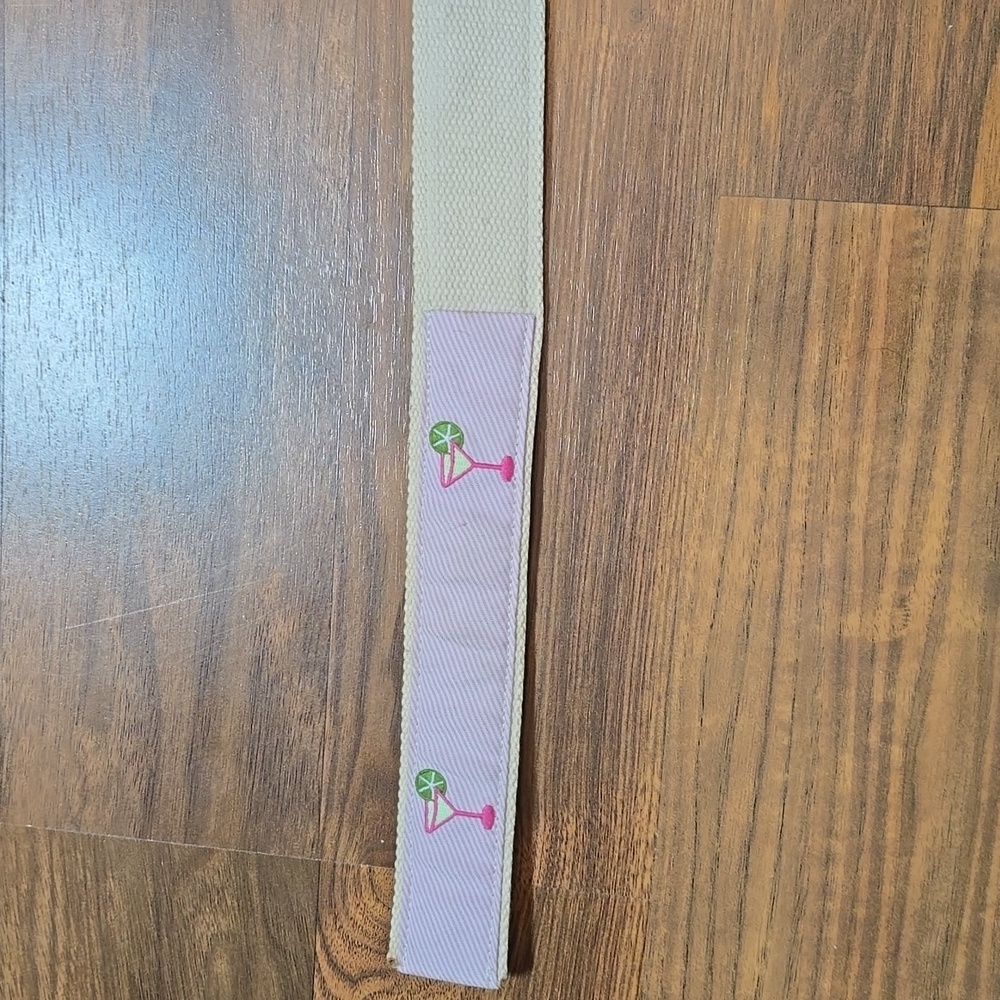 J. Crew Pink Martini Cocktail Embroidered D-Ring Belt - Picture 9 of 10